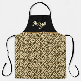 Delantal Impresión de leopardo de moda - Personalizada