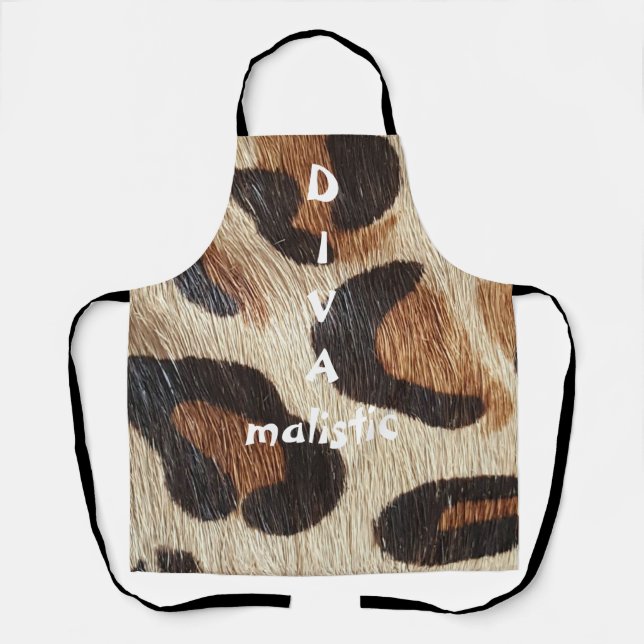 Delantal Impresión de leopardo DIVAmalístico en todo el paí (Anverso)