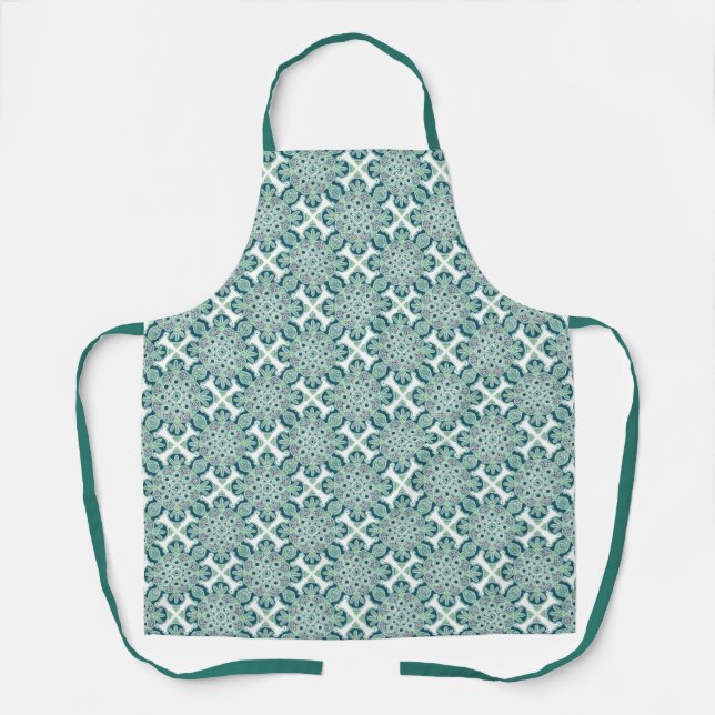 Delantal Impresión de Medallón Verde Apron (Anverso)