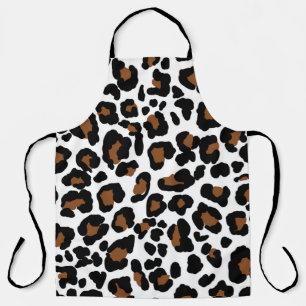 Delantal Impresión de patrón de piel de gato grande leopard