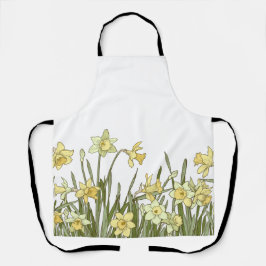 Delantal Impresión de todo sobre Apron con daffodils amaril