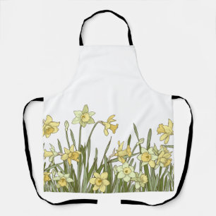 Delantal Impresión de todo sobre Apron con daffodils amaril