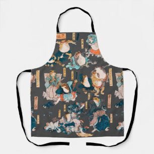 Delantal Impresión en madera de rana japonesa Kuniyoshi Uki