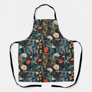 Delantal Impresión floral de primavera bohemia