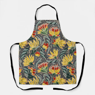 Delantal Impresión floral natural biomórfica
