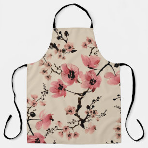 Delantal Impresión hermosa e incomparable de flores acuarel