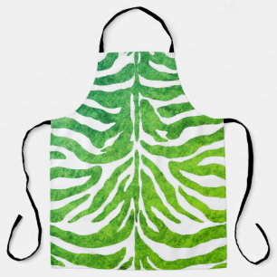 Delantal Impresión verde cebra Apron