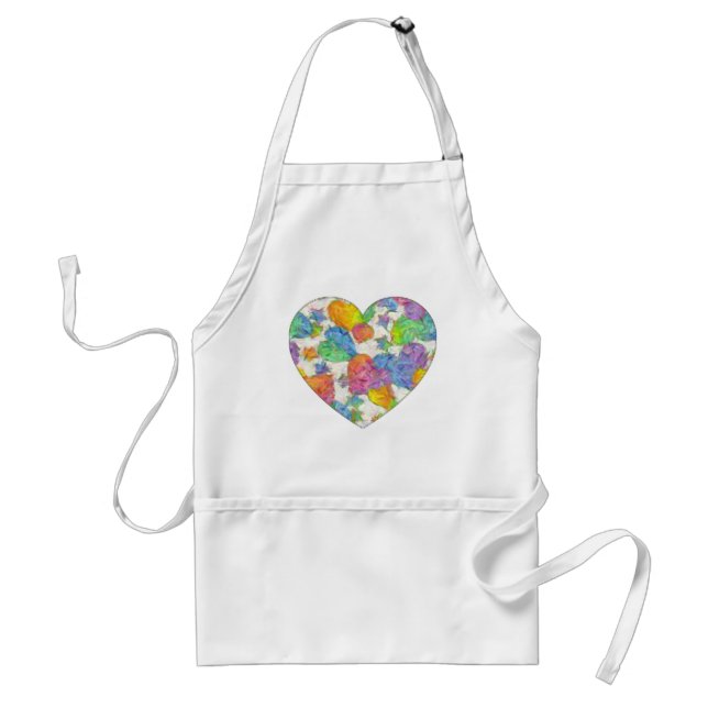 Delantal Impresionante Pastel Valentine Hearts (Frente)