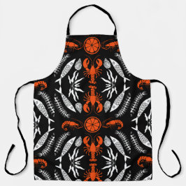 Delantal Impresiones de estilo Art Deco de marisco