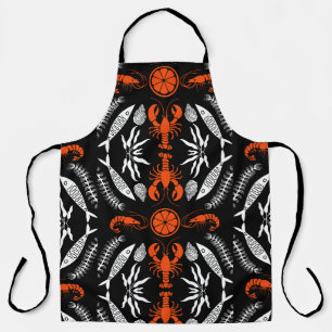 Delantal Impresiones de estilo Art Deco de marisco
