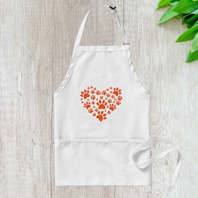 Delantal Impresiones de pintas en forma de corazón (Subido por el creador)