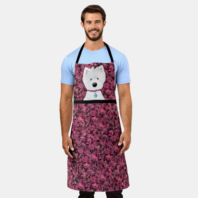 Delantal Impresiones Floral Westie Apron (Gastado)