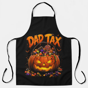 Delantal Impuesto de Papá Divertido Calabaza de Halloween