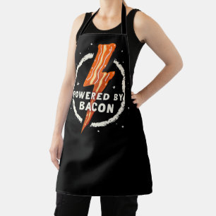 Delantal Impulsado por Bacon Funny Retro Foodie Estético