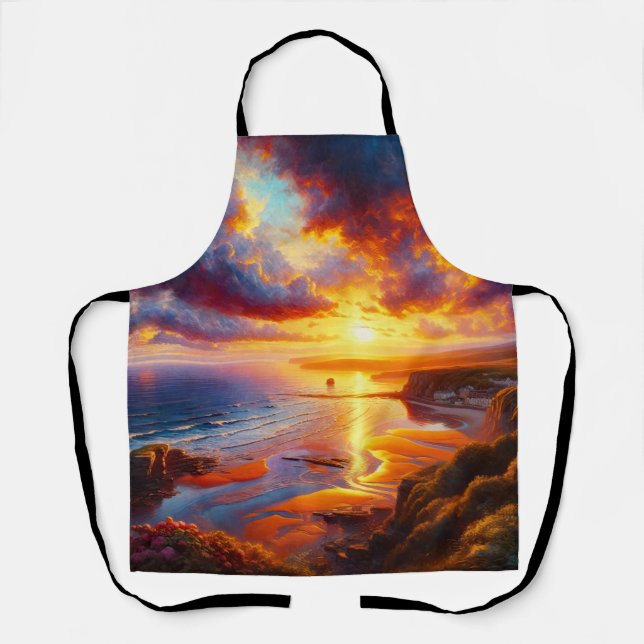 Delantal Incendio en la costa (Anverso)