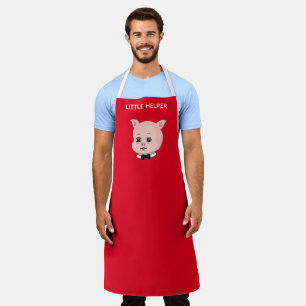Delantal Increíble cerdito en rojo