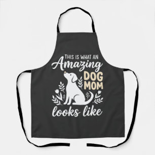 Delantal Increíble Mamá Perro Floral Amante de los Perros