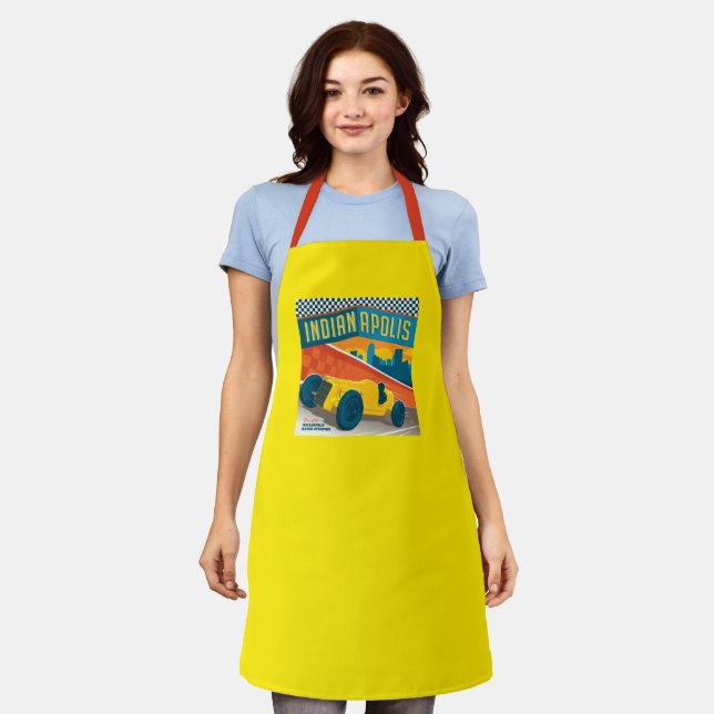 Delantal Indianápolis, Indiana | Racer de vintage (Gastado)