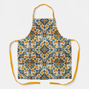 Delantal Indigo Azulejo Azul y amarillo portugués 