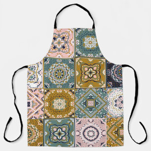 Delantal Indio de Talavera: Patchwork, mosaico étnico.