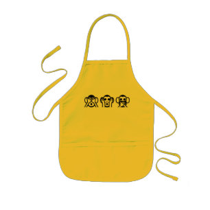Delantal Infantil 3 Emoji de monos sabios