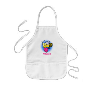 Delantal Infantil Abeja graciosa y linda con ilustracion personaliza