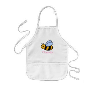Delantal Infantil Abeja personalizado personalizada con nombre de ni