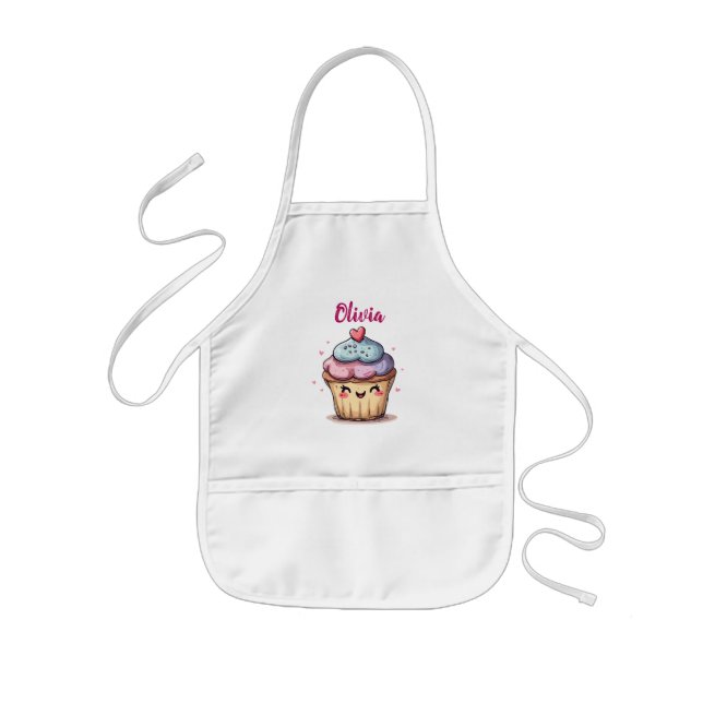 Delantal Infantil Adorable Cupcake Kawaii (Frente)