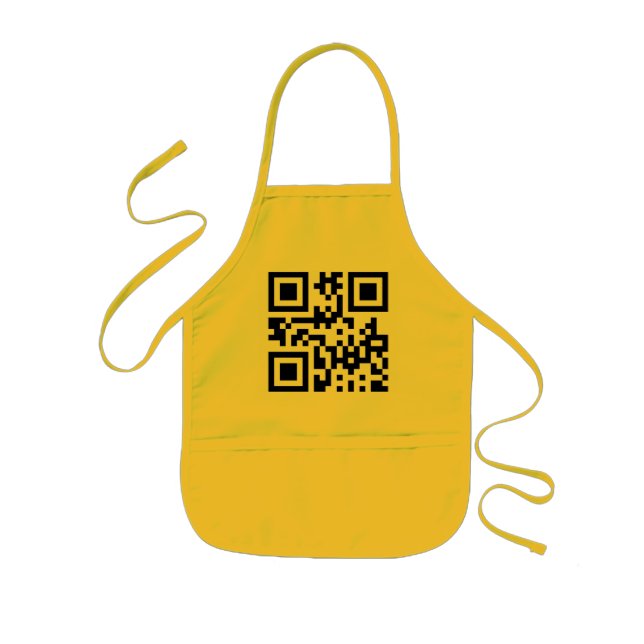 Delantal Infantil Aguas inteligentes invertidas — Código QR (Frente)