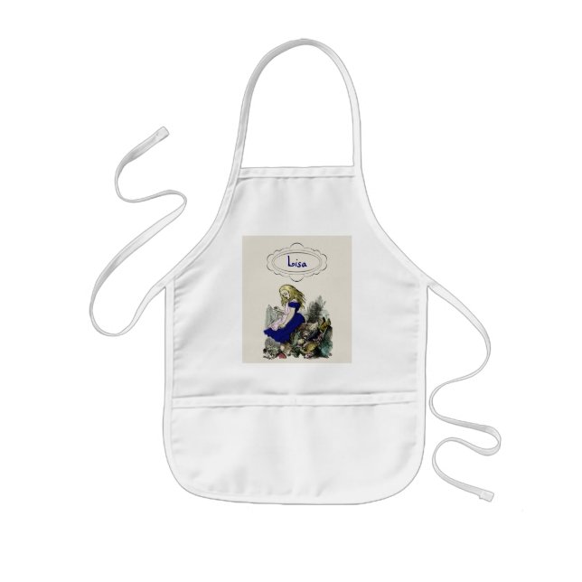 Delantal Infantil Alicia curiosa ~ Apron Wonderland (Frente)