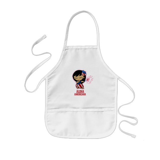 Delantal Infantil Aloha Honeys Firecracker Hula Chica Aprons (Frente)