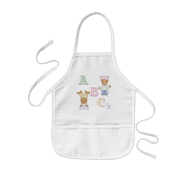 Delantal Infantil Alphabet Fun Teddy Bears (Frente)