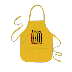 Delantal Infantil Amo a Crayons Apron