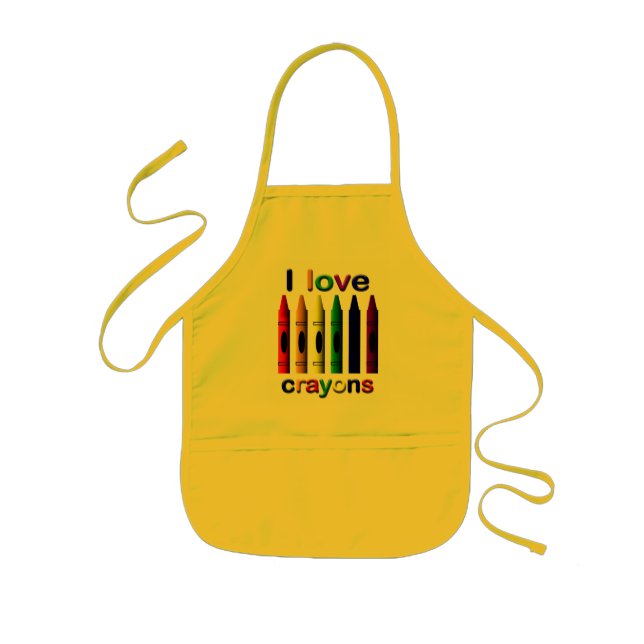 Delantal Infantil Amo a Crayons Apron (Frente)