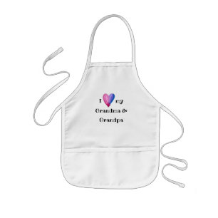 Delantal Infantil Amo a mi abuela y al abuelo Apron