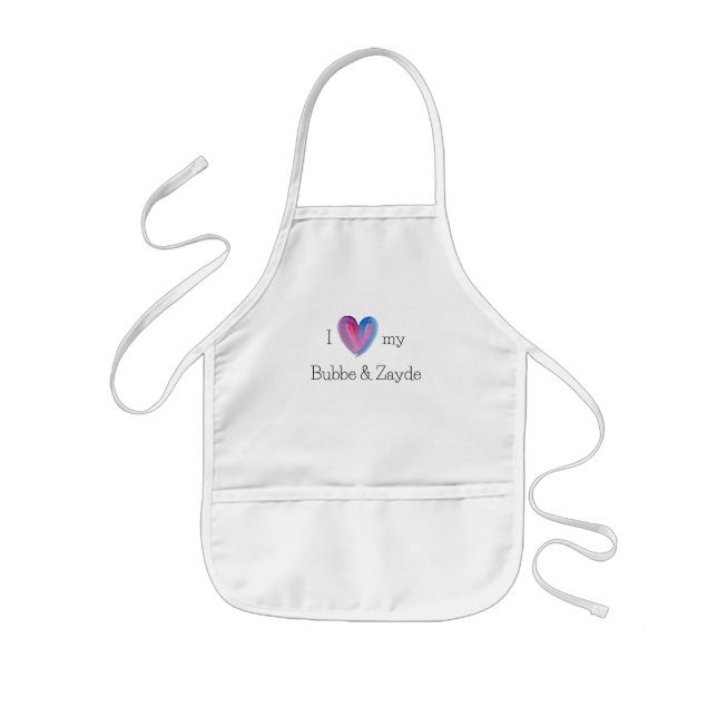 Delantal Infantil Amo mi Bubbe y Zayde Apron (Frente)