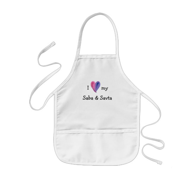 Delantal Infantil Amo mi Saba y Savta Apron (Frente)