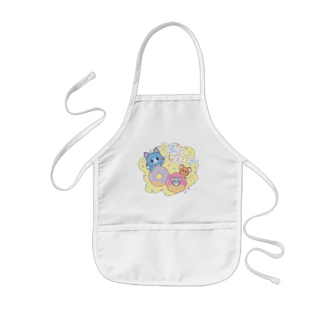 Delantal Infantil Anime Donut se ilumina con Tom, Jerry y Tuffy (Frente)