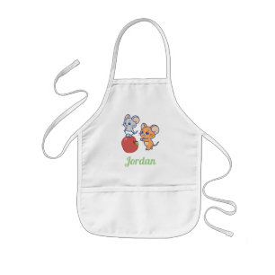 Delantal Infantil Anime Tuffy y Jerry Apple Rolling