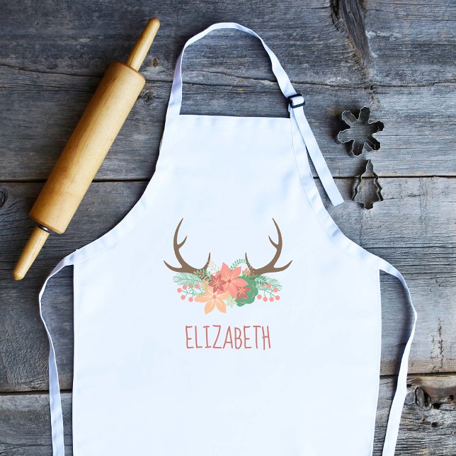 Delantal Infantil Anteojos Florales De Boho Cute Personalizado (Subido por el creador)