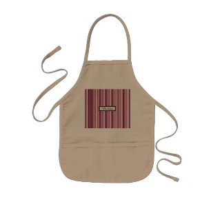 Delantal Infantil Apron con tiras de malva rosada personalizadas