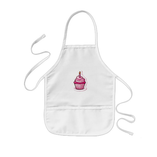 Delantal Infantil Apron Cupcake Rosa (Frente)