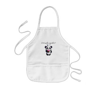 Delantal Infantil Apron Cute Panda Bear
