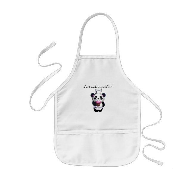 Delantal Infantil Apron Cute Panda Bear (Frente)