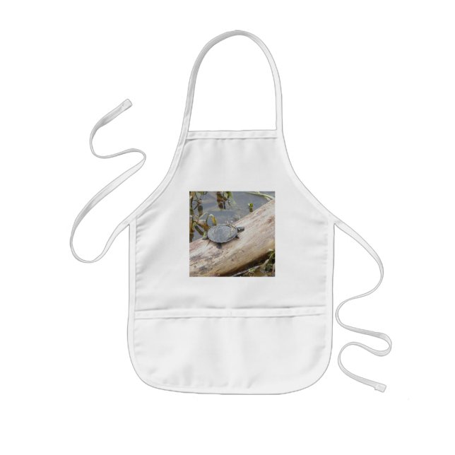 Delantal Infantil Apron de bebé con tortuga pintada (Frente)
