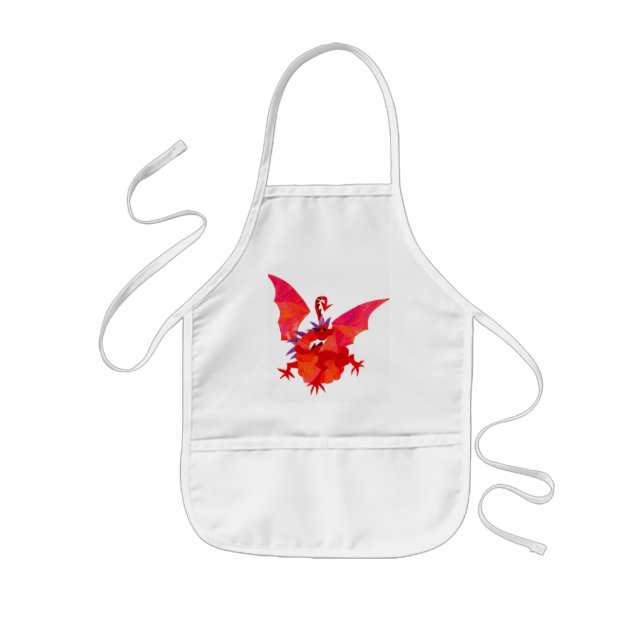 Delantal Infantil Apron de 'Dragón Rojo' (Frente)