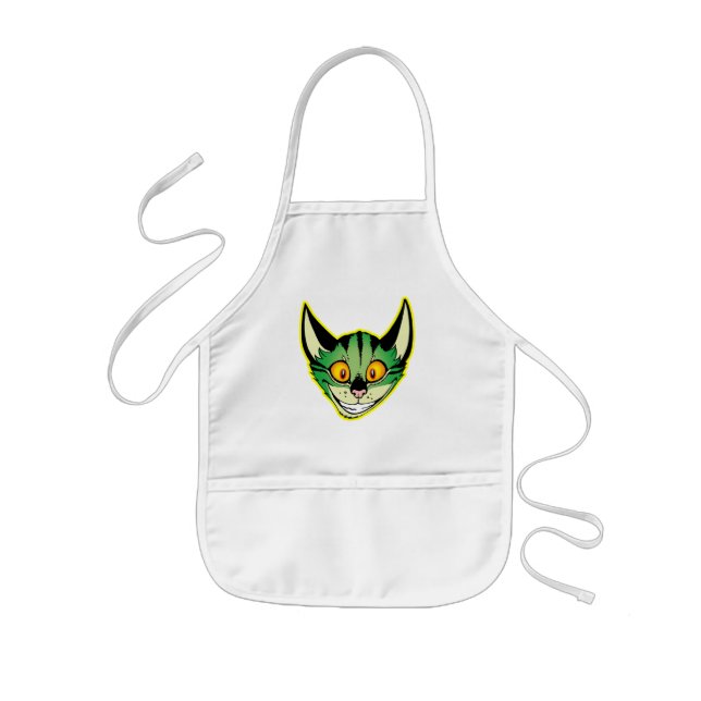 Delantal Infantil Apron de gato Personalizado fluorescente (Frente)