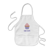 Apron de horneado infantil personalizado con tarta