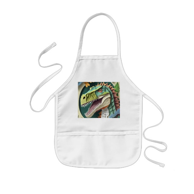Delantal Infantil Apron de los dinosaurios de los niños (Frente)