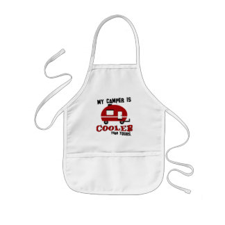 Delantal Infantil Apron de los niños de camping en barbacoa
